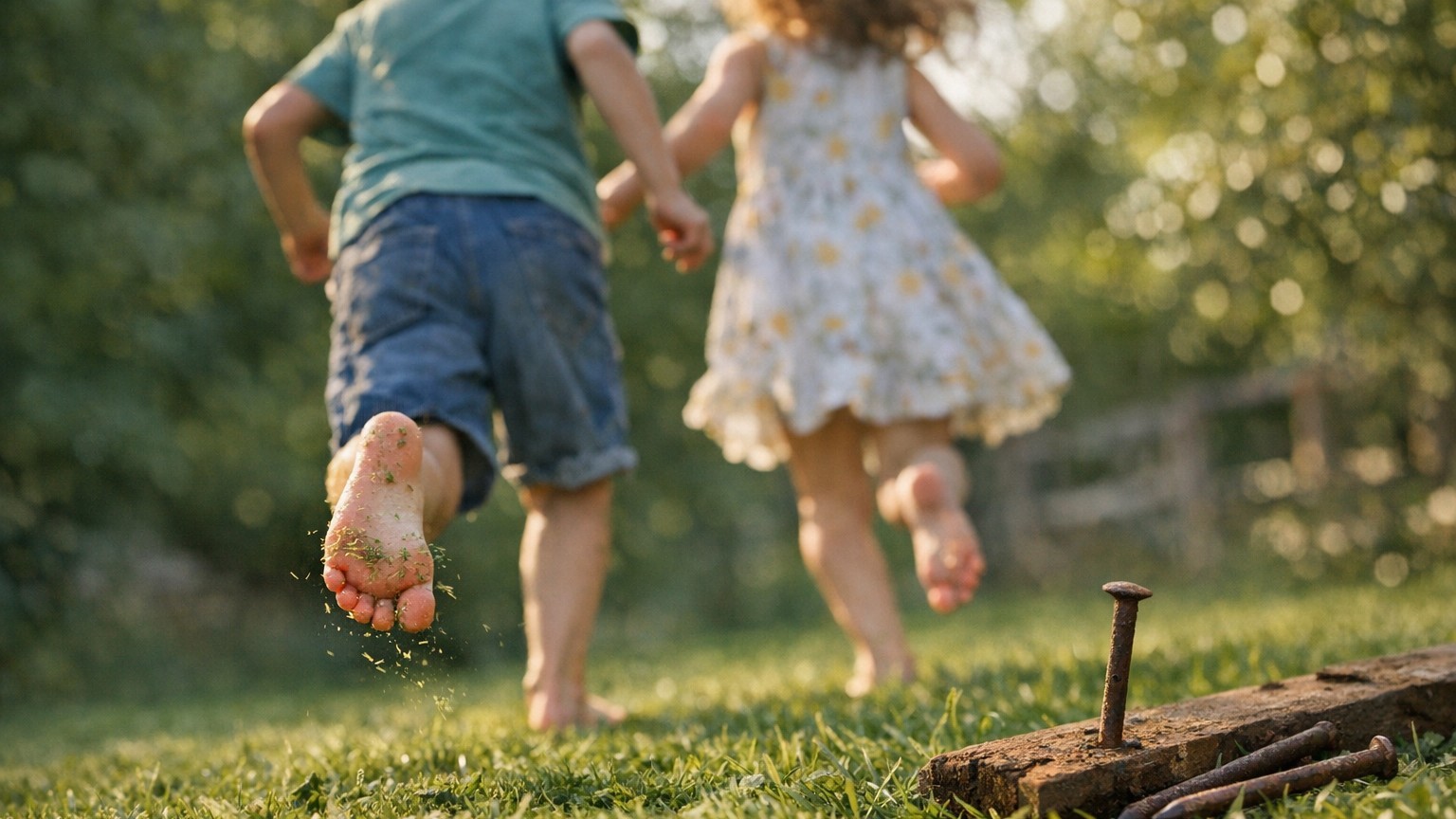 J'ai toujours laissé mes enfants courir pieds nus après la tonte : quand mon père m'a parlé du tétanos, j'ai cru qu'il con...