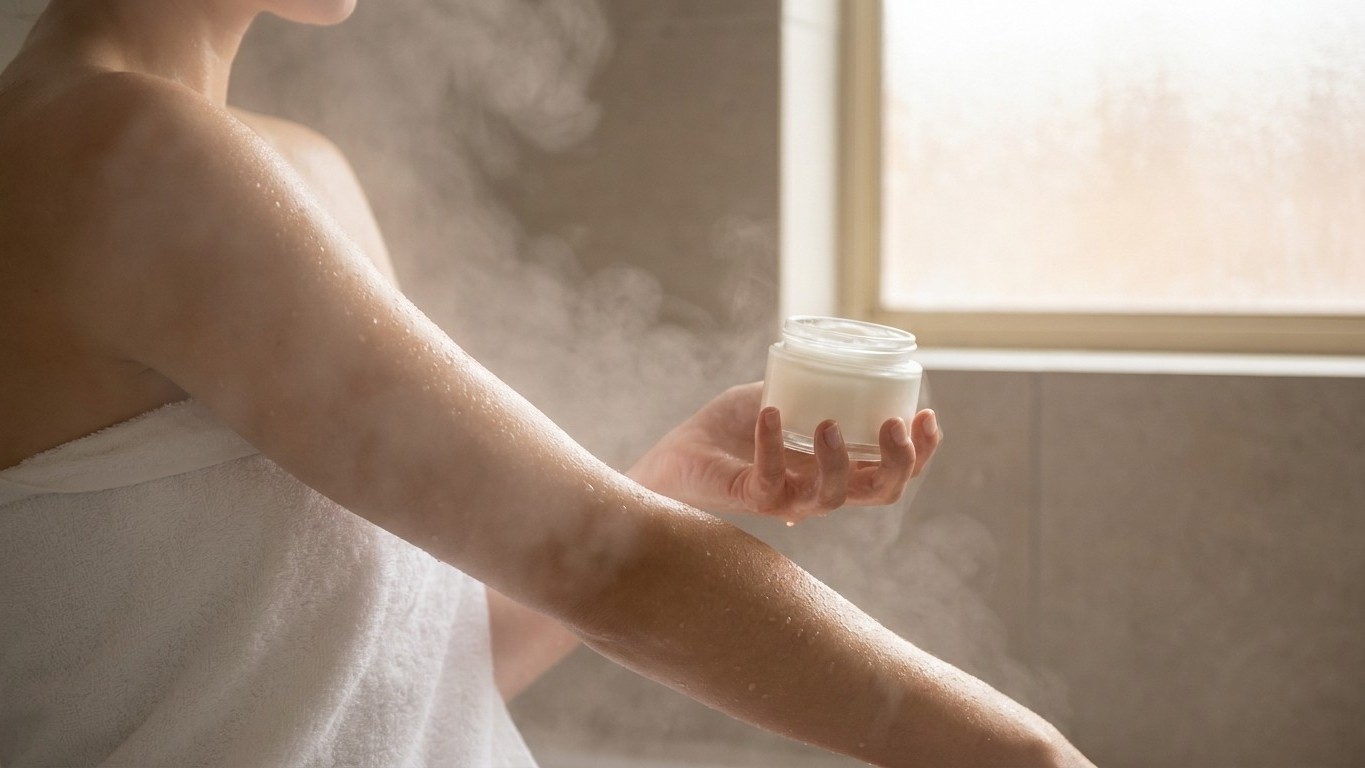 J'attendais d'avoir la peau bien sèche après la douche pour mettre ma crème : au bout d'un mois, j'ai compris pourquoi ell...