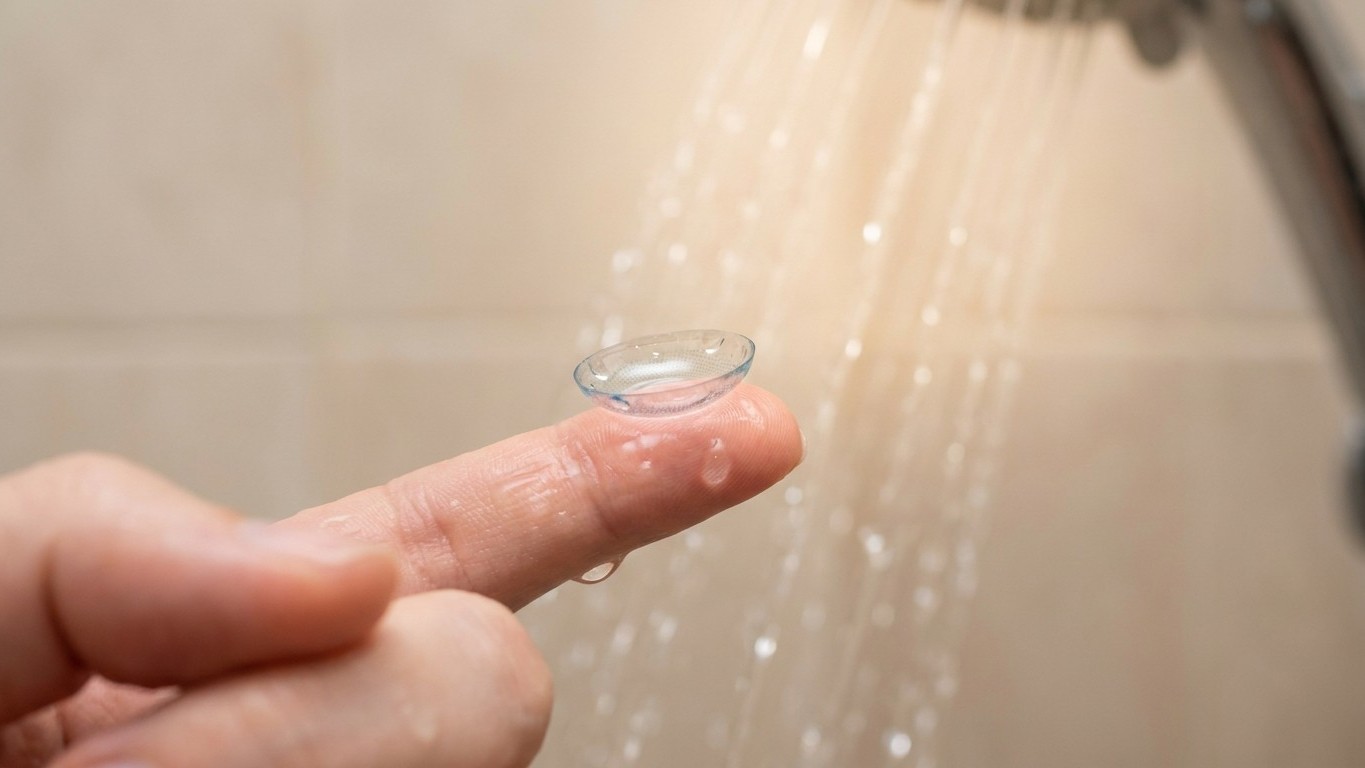 Je gardais mes lentilles sous la douche depuis des années : en 72 heures, ce qui se piège entre le verre et l'œil peut att...