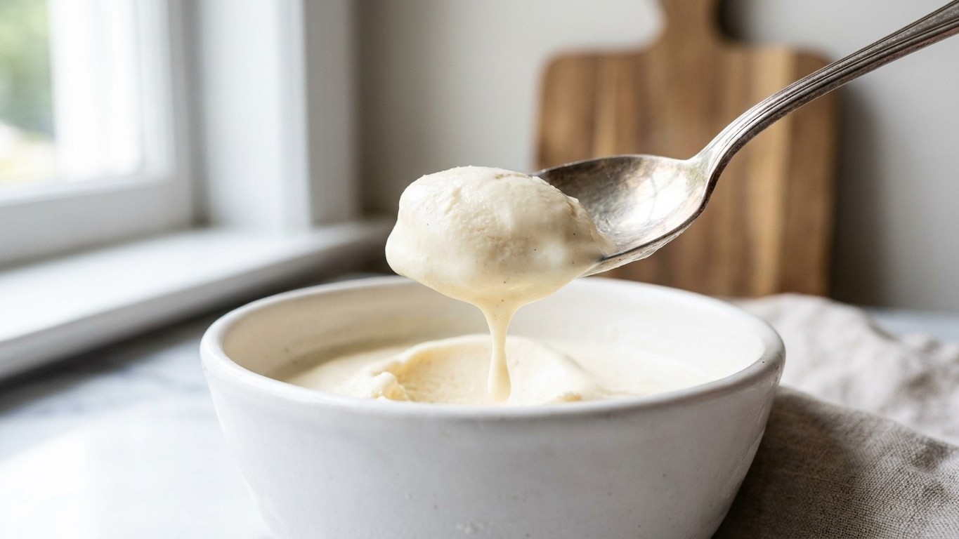 Je sortais ma sorbetière à chaque dessert glacé : le jour où j’ai versé cette semoule cuite au lait à la place, les crista...